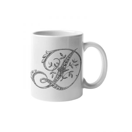 Primgi 11 oz Ceramic Alphabet-D Printed Coffee Mug