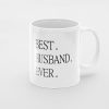 Primgi 11 oz Ceramic Best Husband Ever Coffee Mug Gift For Anniversary