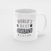 Primgi 11 oz Ceramic World's Best Husband Ever Coffee Mug Gift For Anniversary