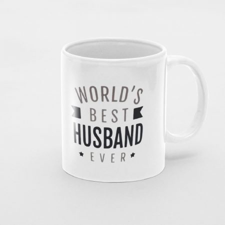 Primgi 11 oz Ceramic World's Best Husband Ever Coffee Mug Gift For Anniversary