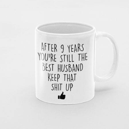 Primgi 11 oz Ceramic Best Husband Coffee Mug Gift For Anniversary