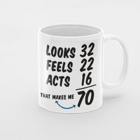 Primgi 11oz Ceramic Makes Me 70 Coffee Mug For Birthday