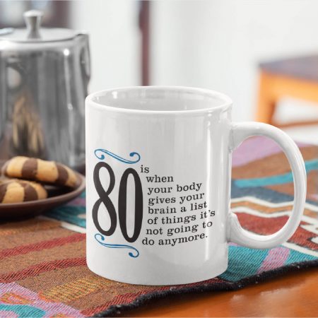Primgi 11oz Ceramic 80S Coffee Mug For Birthday