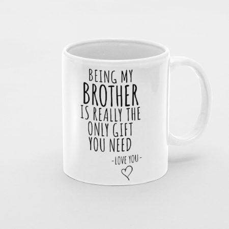 Primgi 11oz Ceramic Being My Brother Coffee Mug For Birthday