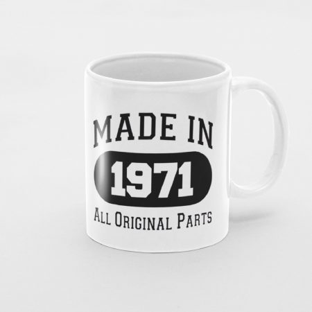 Primgi 11oz Ceramic Made in 1971 Coffee Mug For Birthday