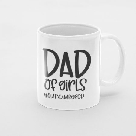 Primgi 11oz Ceramic Dad of Girls Coffee Mug For Father's Day