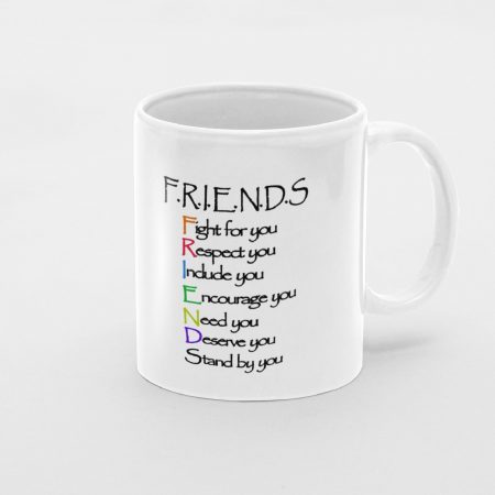 Primgi 11 oz ceramic Friends Explain Coffee Mug gift for friend