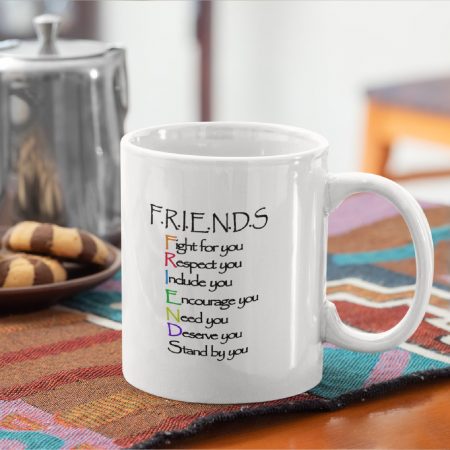 Primgi 11 oz ceramic Friends Explain Coffee Mug gift for friend