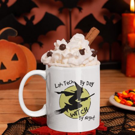 Primgi 11oz Ceramic Witch By Night Coffee Mug For Halloween