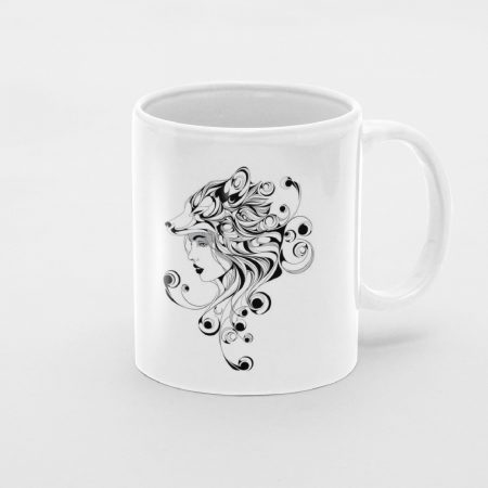 Primgi 11 oz Ceramic Queen Lady Printed Coffee Mug