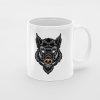 Primgi 11 oz Ceramic Wolf Head Coffee Mug