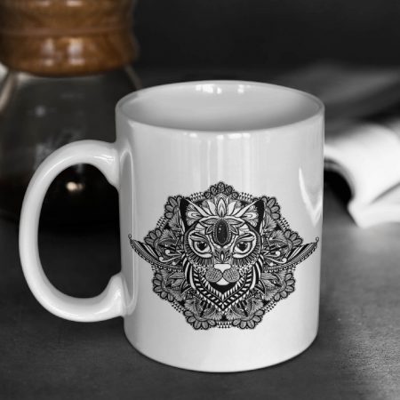 Primgi 11 oz Ceramic Animal Head Printed Coffee Mug
