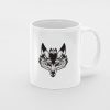Primgi 11 oz Ceramic Wolf Animal Head Printed Coffee Mug