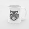 Primgi 11 oz Ceramic Tiger Animal Head Printed Coffee Mug