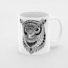 Primgi 11 oz Ceramic Owl Head Printed Coffee Mug
