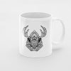 Primgi 11 oz Ceramic Swamp Dear Head Printed Coffee Mug