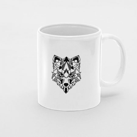 Primgi 11 oz Ceramic Fox Head Printed Coffee Mug