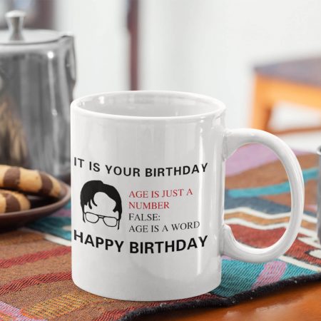 Primgi 11 oz Ceramic Happy Birthday Coffee Mug Gift for Birthday