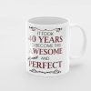 Primgi 11 oz Ceramic 40 Years Awesome Perfect Coffee Mug for Birthday