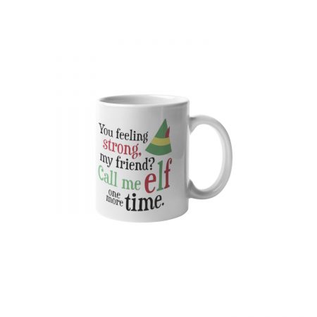 Primgi 11 oz Ceramic Call Me Eif Christmas Coffee Mug