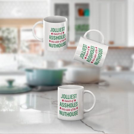 Primgi 11 oz Ceramic Nuthouse Christmas Coffee Mug