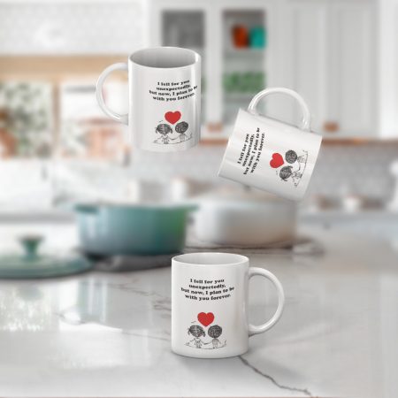 Primgi 11 oz Ceramic Printed Coffee Mug for Bridal