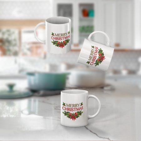 Primgi 11 oz Ceramic Merry Christmas Coffee Mug