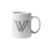 Primgi 11 oz Ceramic Alphabet-W Printed Coffee Mug
