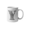 Primgi 11 oz Ceramic Alphabet-Y Printed Coffee Mug