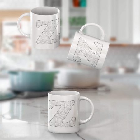 Primgi 11 oz Ceramic Alphabet-Z Printed Coffee Mug