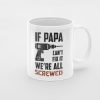 Primgi 11oz Ceramic Papa Screwed Coffee Mug For Father's Day