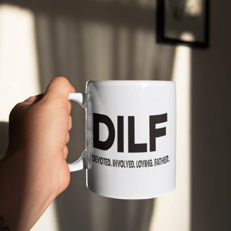 Primgi 11oz Ceramic DILF Coffee Mug For Father's Day