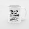 Primgi 11oz Ceramic Pop-Pop Knows Coffee Mug For Father's Day