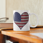 Independence Day Triangle Flag Printed Coffee Mug