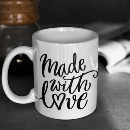 Primgi 11oz Ceramic Made with Love Coffee Mug