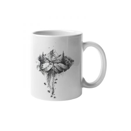 Primgi 11 oz Ceramic Environment Printed Coffee Mug