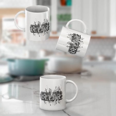 Primgi 11oz Ceramic Believe Thanks Giving Coffee Mug