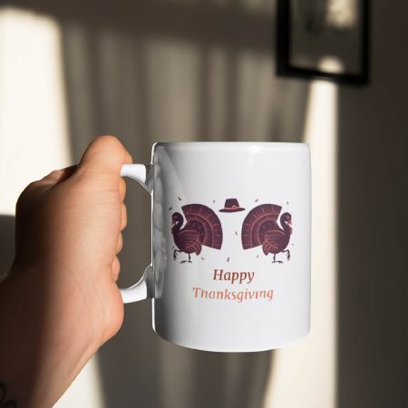 Primgi 11oz Ceramic Happy Thanksgiving Coffee Mug