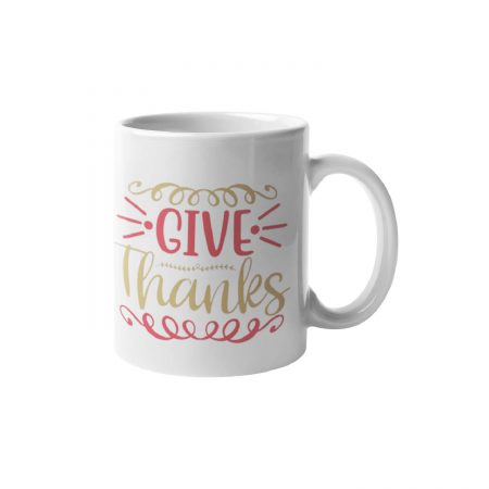 Primgi 11oz Ceramic Give Thanks Thanksgiving Coffee Mug