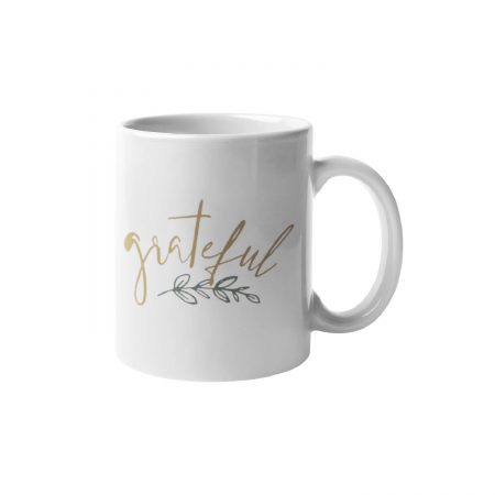 Primgi 11oz Ceramic Greatful Coffee Mug for Thanks Giving