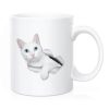 Primgi 11oz Ceramic White Cat Design Coffee Mug