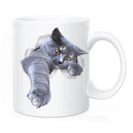 Primgi 11oz Ceramic Black Cat Design Coffee Mug