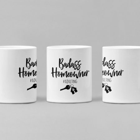 Primgi 11oz Ceramic Badass Homeowner Coffee Mug for House Warming