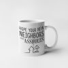 Primgi 11oz Ceramic Neighbors Aren't Assholes Coffee Mug for House Warming