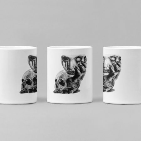 Primgi 11oz Ceramic Scary Lady Coffee Mug