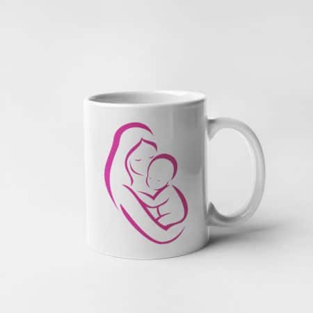 Ceramic Mom and Baby Design Baby Shower Coffee Mug