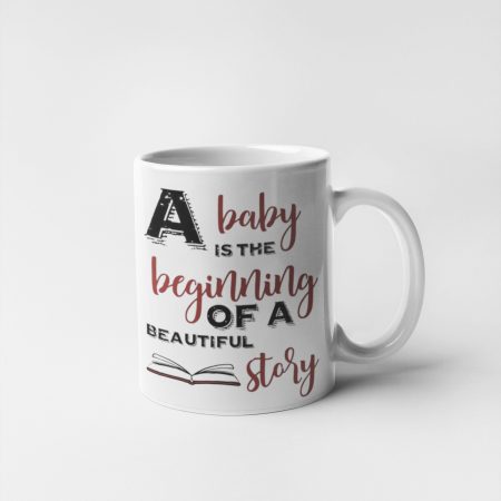 Primgi 11 oz Ceramic Baby Beginning Baby Shower Coffee Mug