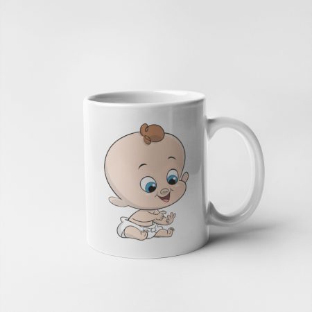 Primgi 11 oz Ceramic Cartoon Baby Design Baby Shower Coffee Mug