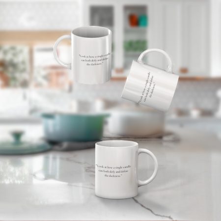 Primgi 11oz Ceramic Define the Darkness Coffee Mug for Hanukkah