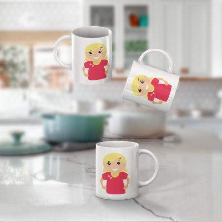 Primgi 11 oz Ceramic Baby Girl Design Baby Shower Coffee Mug